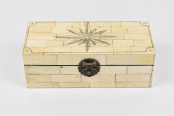 Wooden Jewelry Box With Beautiful Decorative Bone Inlay