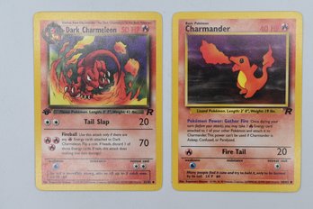 First Edition Dark Charmeleon & Charmander Pokemon Cards - 2 Total