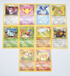 First Edition Pokemon Cards - 10 Total