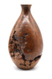 Beautiful Vintage Turned Burl Wood Vase