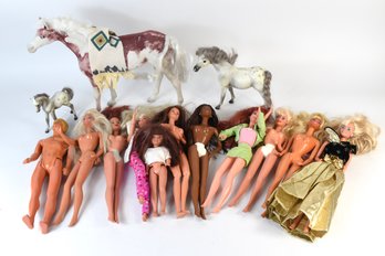 LARGE Lot Of Vintage Barbie & Ken Dolls - 14pcs Total