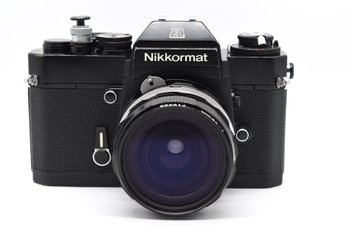 Nikon Nikkormat EL Film Camera With 28mm Nikkor-H Lens