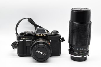 Minolta X-570 Film Camera With 50mm Lens & Tokina 80mm-200mm Lens