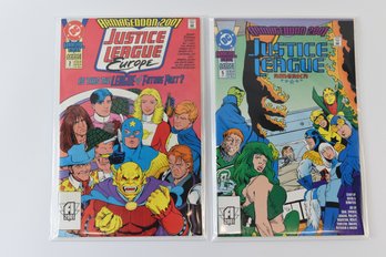 DC Comics Armageddon 2001 Justice League Europe & Justice League America Comic Books - 2 Total