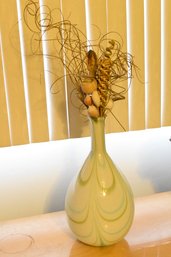 Large Blown Glass Flower Vase