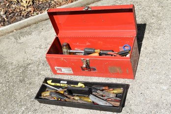 Metal Toolbox With Assorted Tools