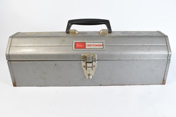 Vintage Sears Craftsman Metal Tool Box Loaded With Tools!