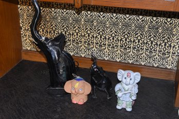 Assorted Elephant Decor - 4 Total