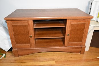 Entertainment Console Wood TV Stand With Cabinets