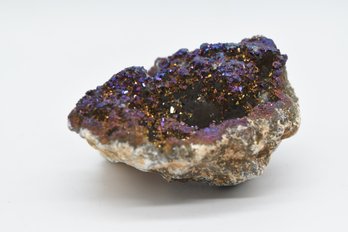 Rainbow Geode Sparkling Deep Purple & Gold