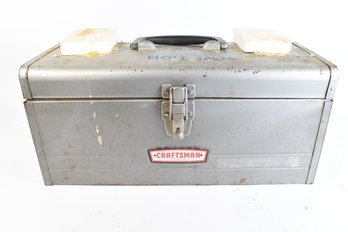 Craftsman Metal Toolbox Loaded With Assorted Hole Saw Bits