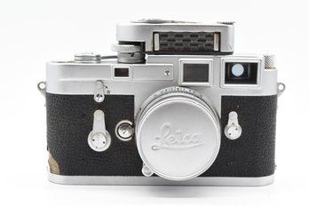 Leica M3 35mm Still Camera Ernst Wetzlar Summicron 50mm Lens With Leica MC Light Meter & Leather Case