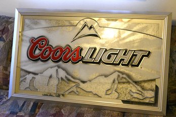 Coors Light Brewing Company Framed Mirrored Sign