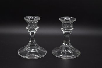 Crystal Candle Holders - 2 Total