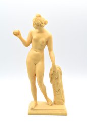 Nude Resin Figure Of Eve Holding Apple