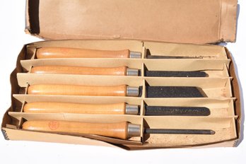 Lathe Chisel 5 Piece Set W/ Wooden Handles