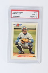 PSA Graded MINT 9 - 1992 Bowman LA Dodgers Mike Piazza MLB Baseball Trading Card