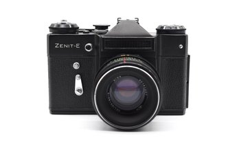 Zenit-E Film Camera Made In USSR With Helios Lens