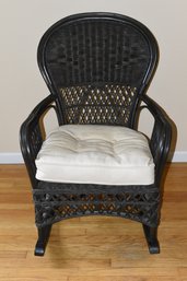 Wicker Rocking Chair With Cushion