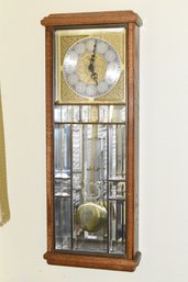 Ansonia Gold Medallion Clock Model No. 1180 Oak Wall Clock