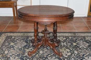 Solid Wood Oval Victorian Pedestal Table
