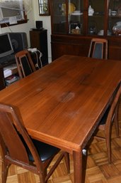 Vejle Stole- Mobelfabrik Teak Dinning Room Table With 4 Matching Chairs Made In Denmark