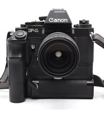 Canon F-1 Film Camera With 35-105mm Macro Lens