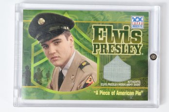 Elvis Presley Authentic Worn Army Jersey TOPPS AMERICAN PIE Trading Card