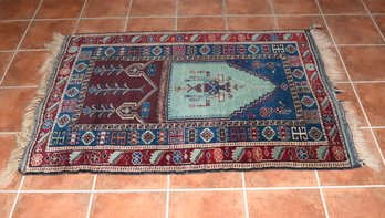 100 Wool Area Throw Rug Hand Knotted In Turkey  - 3ft 6' X 6ft