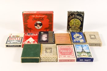 Vintage Playing Card Decks Coca Cola Jack Daniels & Others - 12 Decks Total