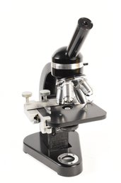 Leitz Wetzlar Monocular Microscope With 4 Objectives