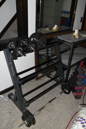 Iron Grip Strength Stand & Assorted Dumbell's