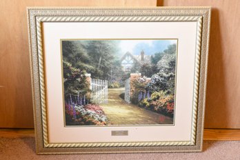 Hidden Cottage By Thomas Kinkade Library Edition Framed Artwork W/ Certification Of Authenticity