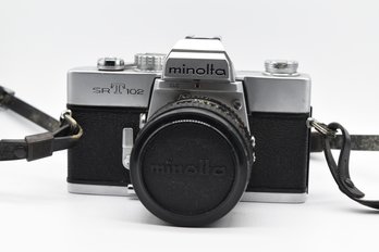 Minolta SRT 102 Film Camera With Rokkor-PF 50mm Lens