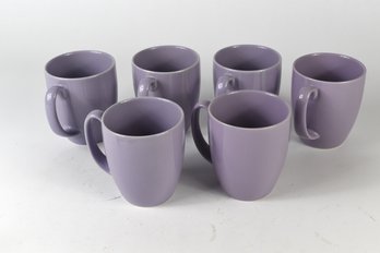 Corelle Stoneware Purple Mugs - 6 Total
