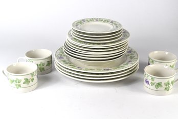 Gibson Housewares Floral Dish & Mugs Set - 20pcs Total
