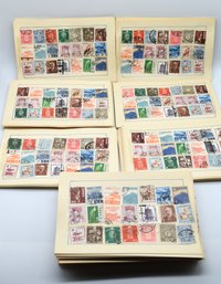 Large Lot Of Hinged Cancelled Stamps