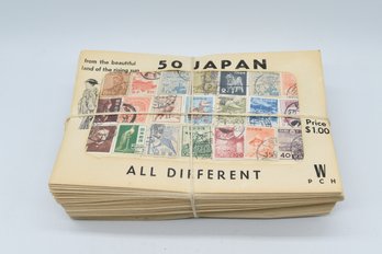 Single Bundle Of Cancelled Japanese Stamps