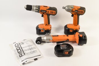 Ridgid 12V Drill & Impact Drivers With Right Angle Drill