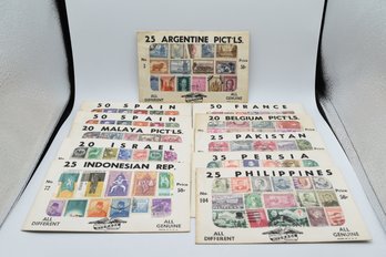 Assortment Of Foreign Stamps Israel Argentine Indonesia Spain & More