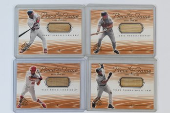 Game Used Memorabilia MLB Trading Baseball Trading Cards - 4 Total
