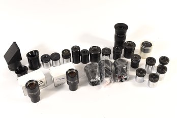 Lot Of Assorted Microscope And Telescope Eye Pieces - 25 Total