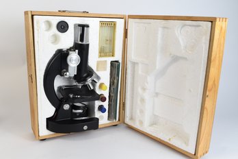 Monolux Microscope Kit With Wooden Case