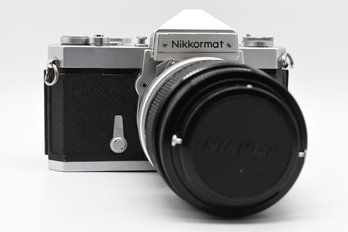 Nikon Nikkormat FTn Film Camera No. 4099964 With Nippon Kogaku Nikkor-Q Auto 135mm Lens No. 244527