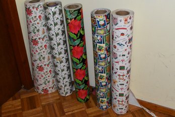 Assorted Rolls Of Gift Wrapping Paper 33' - 5 Total