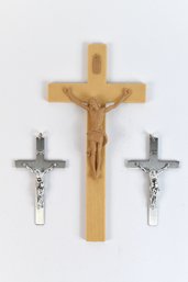 Resin & Metal Crucifixes - 3 Total