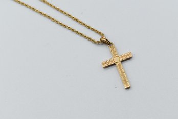 14K Gold Cross & Chain 4 Grams