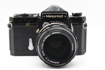 Nikkormat FT Film Camera No. 3212023 With Nikon Nikkor-P.C 105mm Lens No. 523422