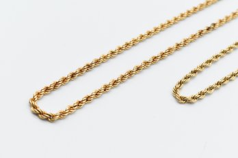 14K Gold Rope Chain & Braclet