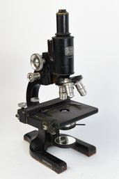 Spencer Buffalo Vintage Monocular Microscope With 3 Objectives